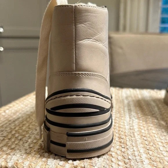 Rebecca White leather platform Sneakers - Picture 3 of 7